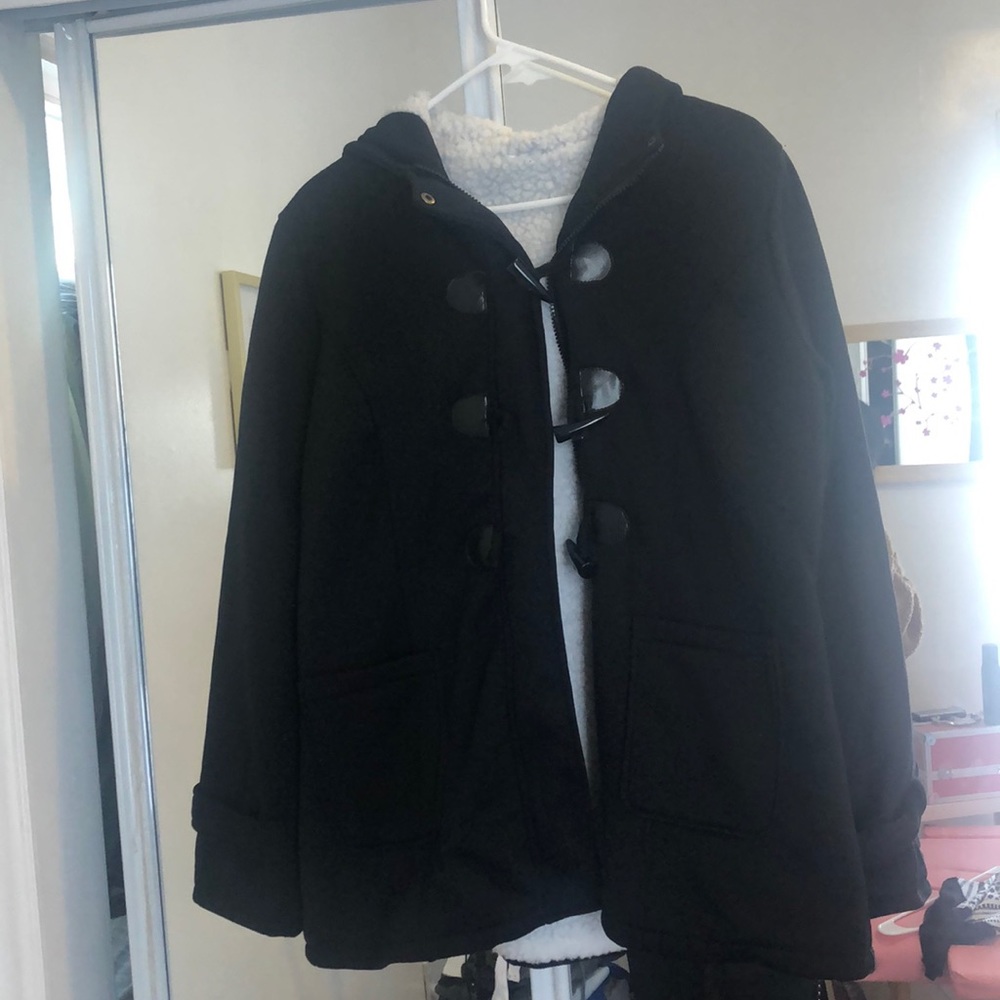 Podes black cotton coat